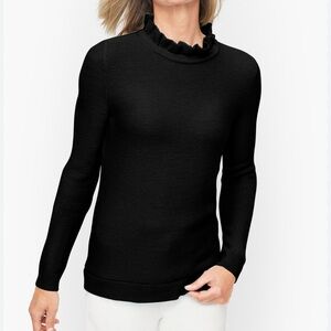 Talbots Black Ruffle Neck Sweater women’s S